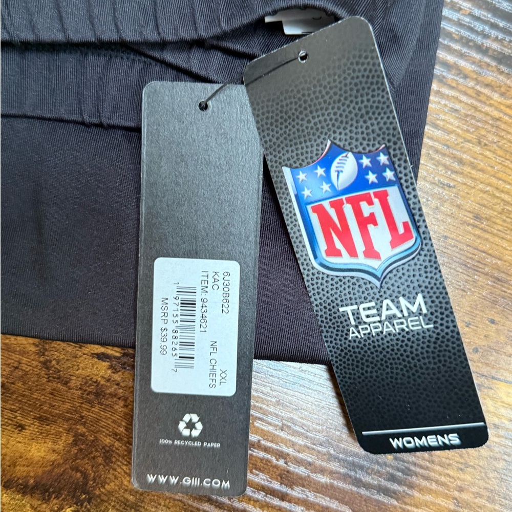 NFL Black Leggings with Kansas City Branding - Picture 5 of 5